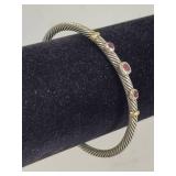 David Yurman 18K Gold & Sterling 925 Cable Bracelet