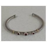 David Yurman 18K Gold & Sterling 925 Cable Bracelet