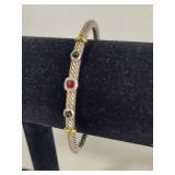 David Yurman 18K Gold & Sterling 925 Cable Bracelet