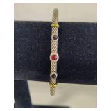 David Yurman 18K Gold & Sterling 925 Cable Bracelet
