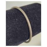 David Yurman 18K Gold & Sterling 925 Micro Cable Buckle Bracelet