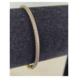 David Yurman 18K Gold & Sterling 925 Micro Cable Buckle Bracelet