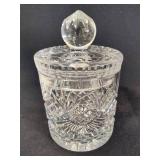 Lead Crystal Biscuit Jar w/Lid