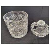 Lead Crystal Biscuit Jar w/Lid