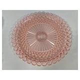 Pink Depression Glass Serving Platter & Salad Bowl Set
