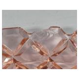 Pink Depression Glass Serving Platter & Salad Bowl Set