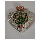 Carolee Treasures of the Duchess Heart w/Crown Brooch