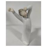 Two Lladro Figurines "Boy Awakening" #4870 & "Girl with Candle" #4868