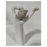 Two Lladro Figurines "Boy Awakening" #4870 & "Girl with Candle" #4868