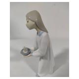 Two Lladro Figurines "Boy Awakening" #4870 & "Girl with Candle" #4868