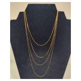 14K Gold Necklaces - Four Sizes