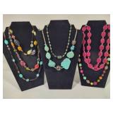 Assortment of Beaded/Stone Costume Necklaces