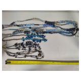 Asst Blue & Green Costume Jewelry Necklaces
