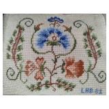 Four Small Needlepoint Pillows