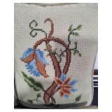 Four Small Needlepoint Pillows