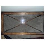 Wood & Glass Vintage Coffee Table on Wheels  **Saturday Pick Up in Plymouth - See Removal Tab for Specifics**