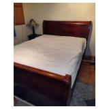 Queen Wooden Sleigh Bed w/Mattress & Box Spring  **Saturday Pick Up in Plymouth - See Removal Tab for Specifics**