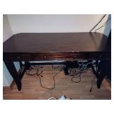 Large Dark Wood Desk   **Saturday Pick Up in Plymouth - See Removal Tab for Specifics**