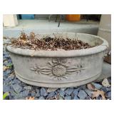 Large Cement Oval Planter  **Saturday Pick Up in Plymouth - See Removal Tab for Specifics**
