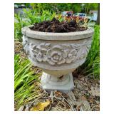 Round Cement Planter on Pedestal  **Saturday Pick Up in Plymouth - See Removal Tab for Specifics**