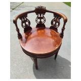 Hand Carved Victorian Swivel Chair  **Saturday Pick Up in Plymouth - See Removal Tab for Specifics**