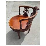 Hand Carved Victorian Swivel Chair  **Saturday Pick Up in Plymouth - See Removal Tab for Specifics**