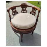 Hand Carved Victorian Swivel Chair  **Saturday Pick Up in Plymouth - See Removal Tab for Specifics**