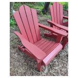 Pair of Red Adirondack Chairs  **Saturday Pick Up in Plymouth - See Removal Tab for Specifics**
