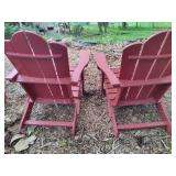 Pair of Red Adirondack Chairs  **Saturday Pick Up in Plymouth - See Removal Tab for Specifics**