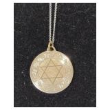 14K White Gold Chain w/Star of David Pendant
