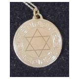 14K White Gold Chain w/Star of David Pendant