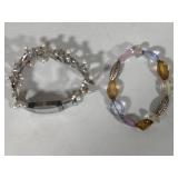 Ladies Stretchy Swatch Watch & Bracelet