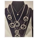 Lot of Asst Black/Silver Tone Costume Jewelry
