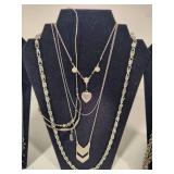 Lot of Asst Black/Silver Tone Costume Jewelry