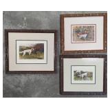 Three Springer Spaniel Framed Art Pieces