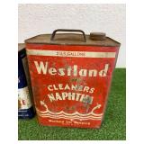 Vintage Anti-Freeze Cans, Westland Oil - Minot ND Can