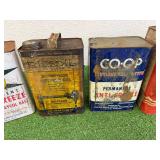 Vintage Anti-Freeze Cans, Westland Oil - Minot ND Can