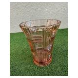 Pink Vintage Depression Glass Vase