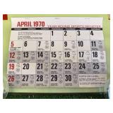 MN Twins 1970 Calendar & Schedule Fergus Falls MN