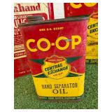 Co-Op Cans, Farmers Union Central Exchange & Farmhand Hydraulic Fluid Can