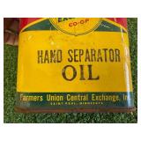 Co-Op Cans, Farmers Union Central Exchange & Farmhand Hydraulic Fluid Can