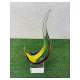 Abstract Multicolor Murano Art Glass Sculpture