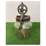Hand Crank Glass Butter Churn
