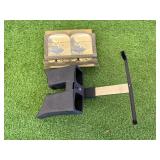 Holmes-Style Stereoscope Viewer with Cards