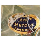 Murano Made in Italy Ruffled Art Glass Handkerchief Vase