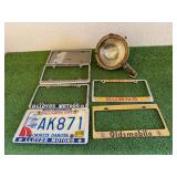 License Plate Holders & Light