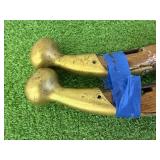 Antique Wood & Iron Horse Hames with Brass Top Finials