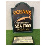 Oceans Seafood Sign & Welcome Sign