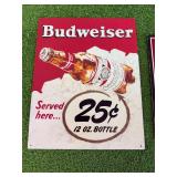 Metal Budweiser Signs