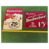 Metal Budweiser Signs